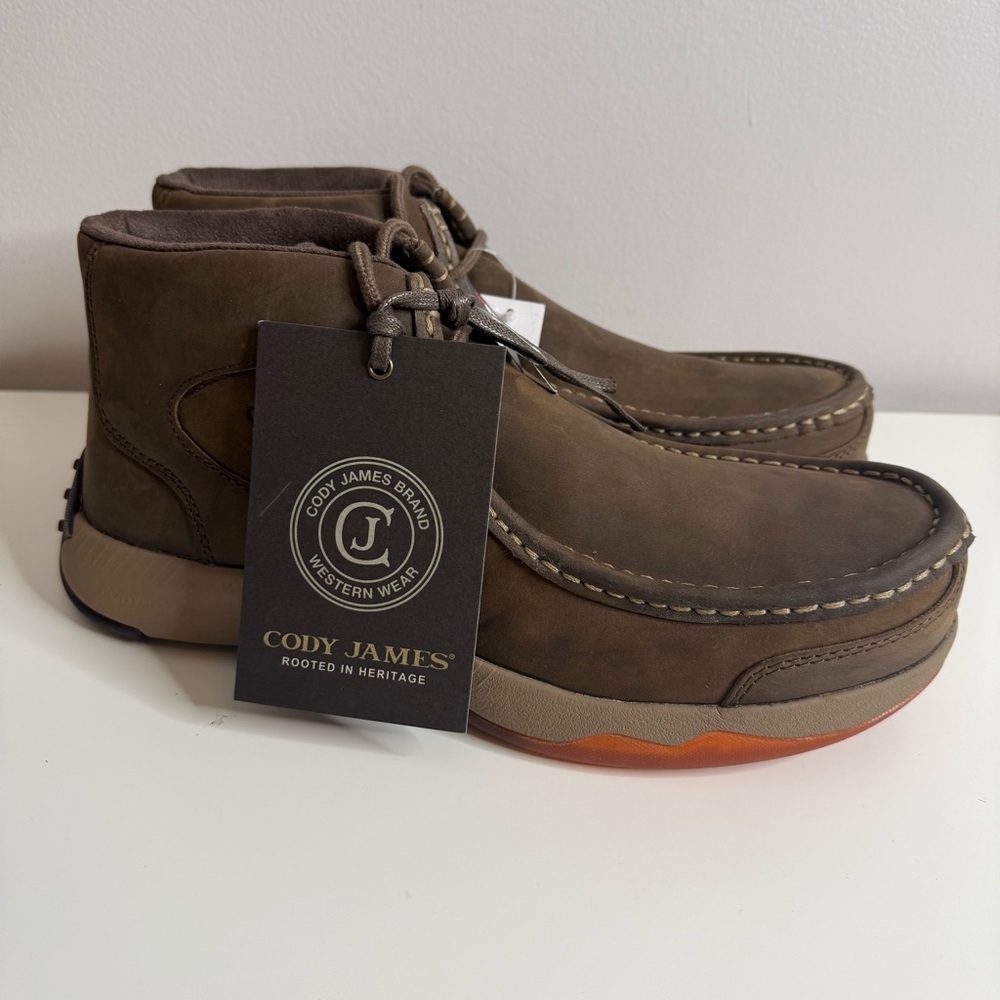 CODY JAMES MEN'S LOW CUT CASUAL DRIVER WORK SHOES - COMPOSITE TOE Brown US 10 - Picture 2 of 12